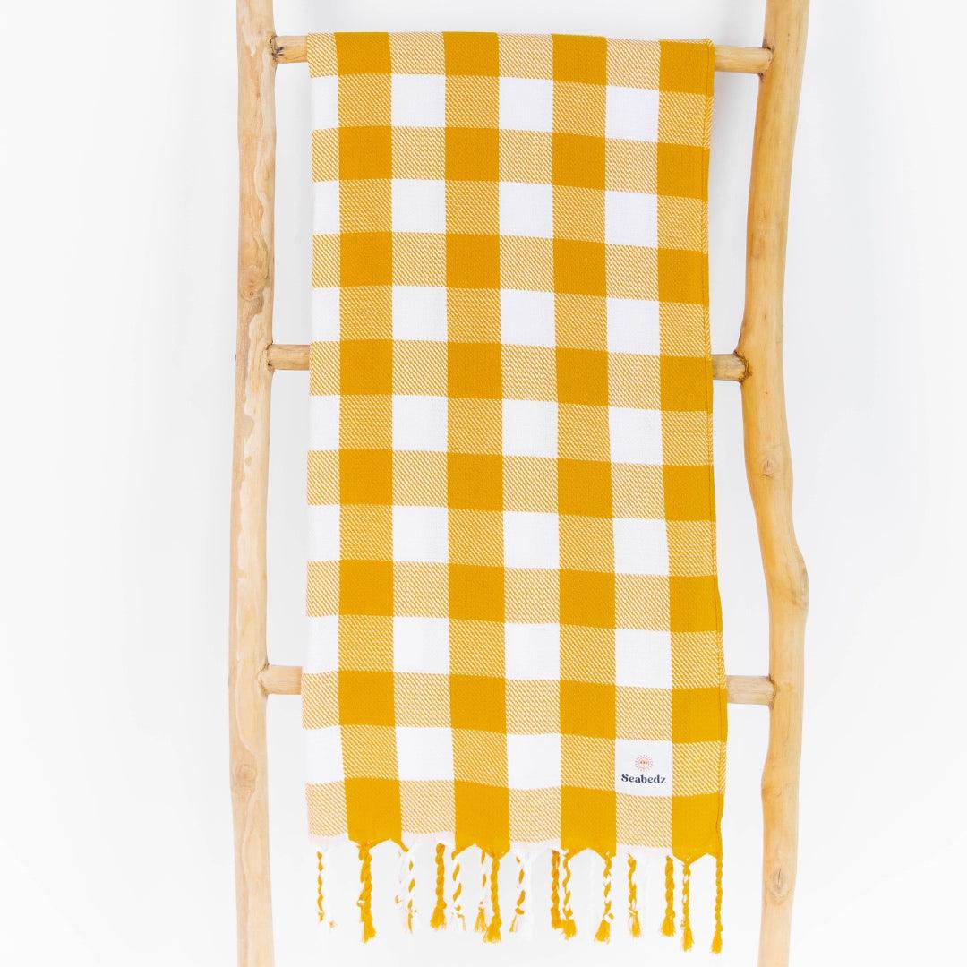 Seabedz Organic Turkish Beach Towels Mustard